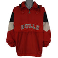 Vintage Starter - Chicago Bulls 1/4 Zip Puffer Jacket 1990s X-Large in black and white and red