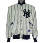 MLB (Felco) - New York Yankees Pinstripe Jacket 1990s Large Vintage Retro Baseball