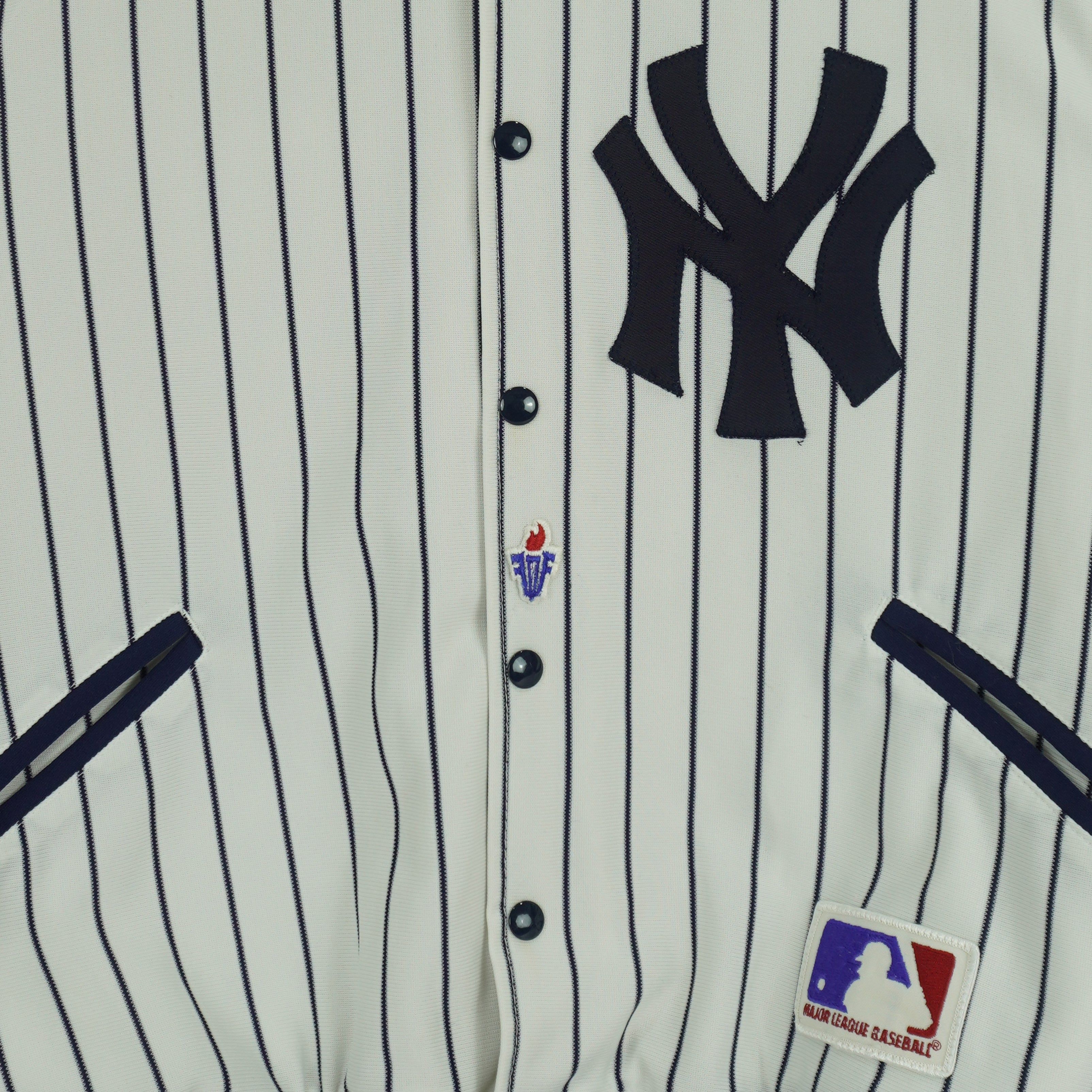 MLB (Felco) - New York Yankees Pinstripe Jacket 1990s Large Vintage Retro Baseball