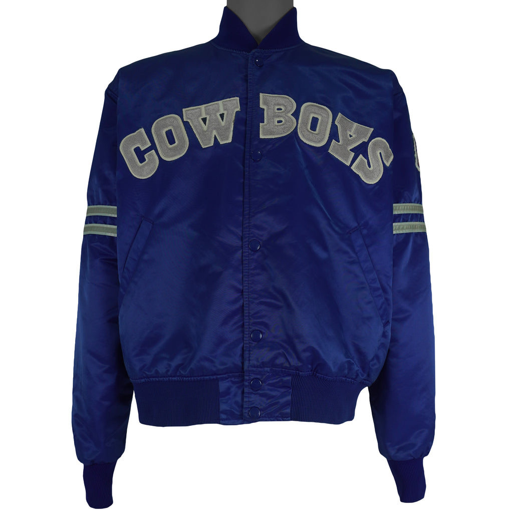 Starter (Pro Line) - Dallas Cowboys Satin Jacket 1980s Large Vintage Retro Football