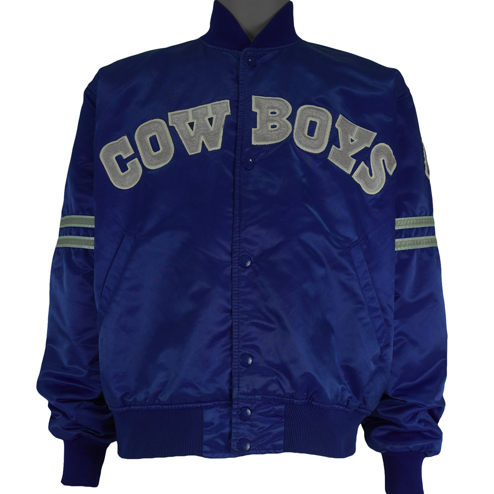 Starter (Pro Line) - Dallas Cowboys Satin Jacket 1980s Large Vintage Retro Football