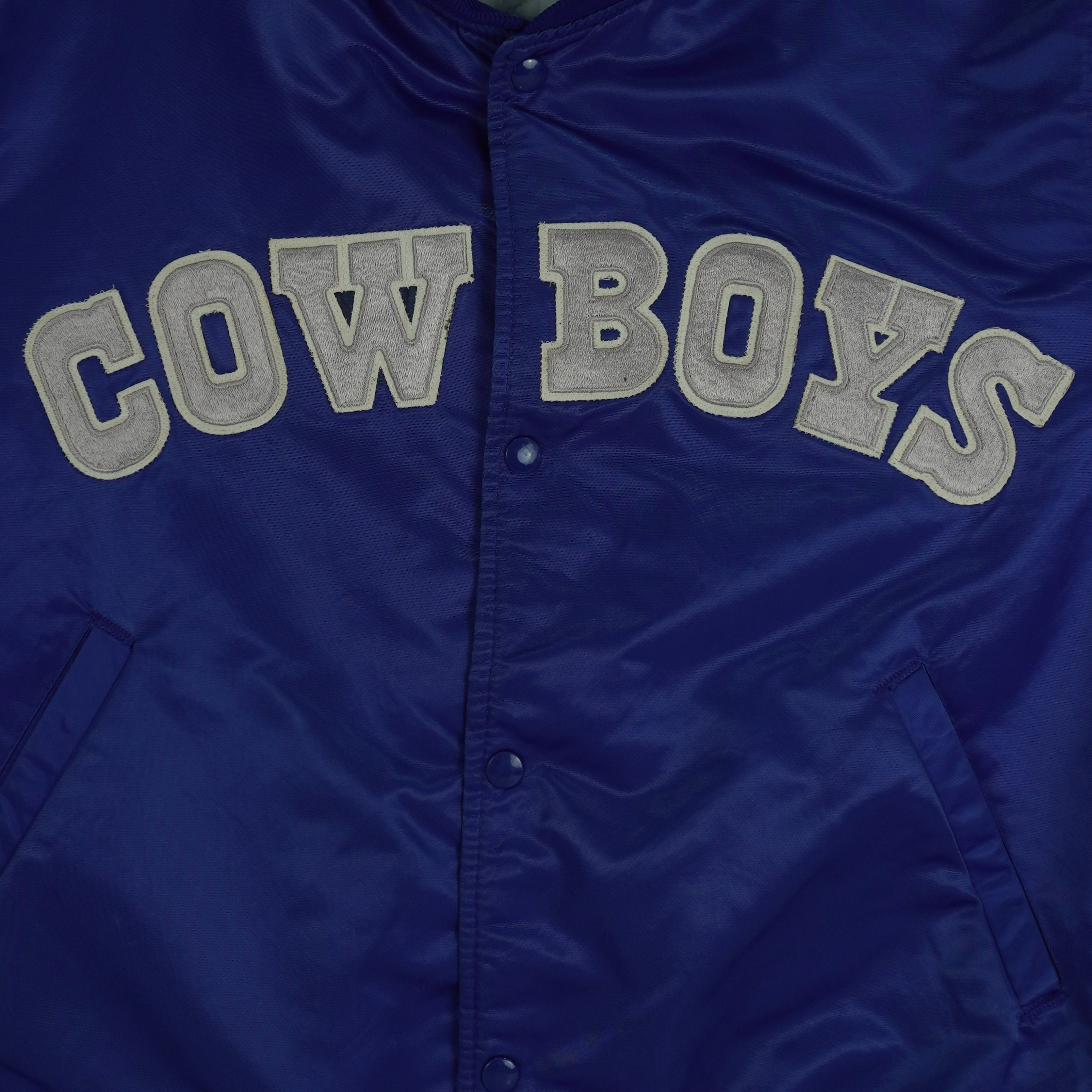 Starter (Pro Line) - Dallas Cowboys Satin Jacket 1980s Large Vintage Retro Football