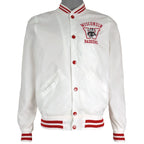 NCAA (College Vault) - Wisconsin Badgers Satin Varsity Jacket 1990s Medium Vintage Retro