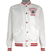 NCAA (College Vault) - Wisconsin Badgers Satin Varsity Jacket 1990s Medium Vintage Retro