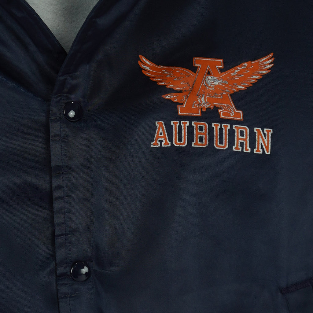 NCAA (Chalk Line) - Blue Auburn Tigers Satin Jacket 1990s Large