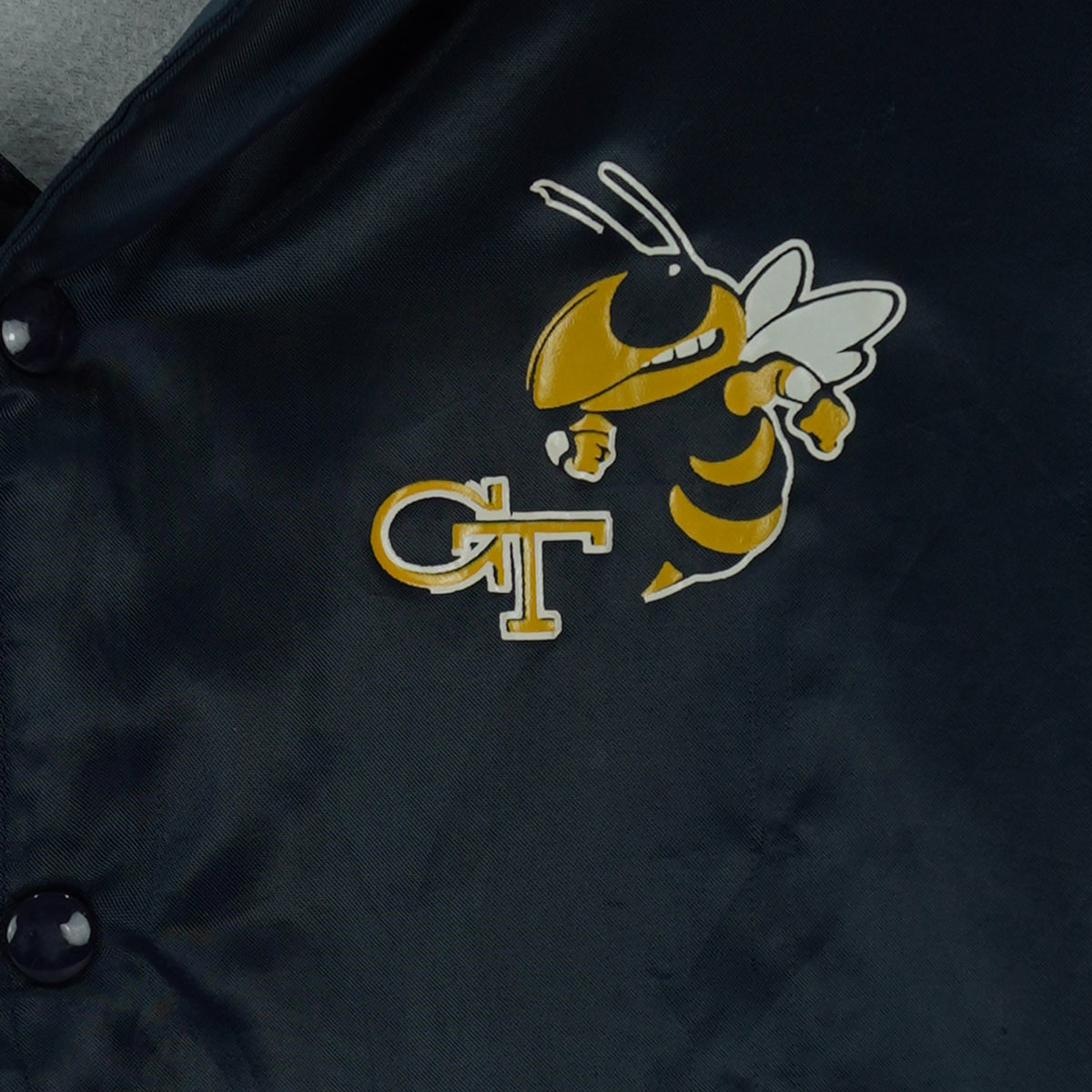 NCAA (Bridgeport) - Georgia Tech Spell-Out Satin Jacket 1990s Large Vintage Retro 