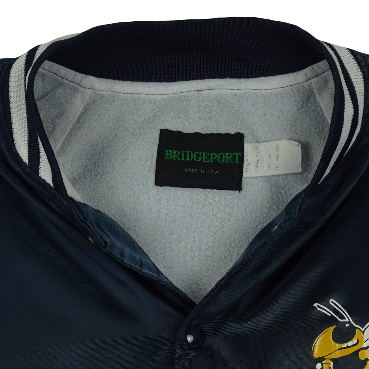 NCAA (Bridgeport) - Georgia Tech Spell-Out Satin Jacket 1990s Large Vintage Retro 