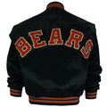 NFL (Chalk Line) - Black Chicago Bears Satin Jacket 1990s Medium Vintage Retro Football