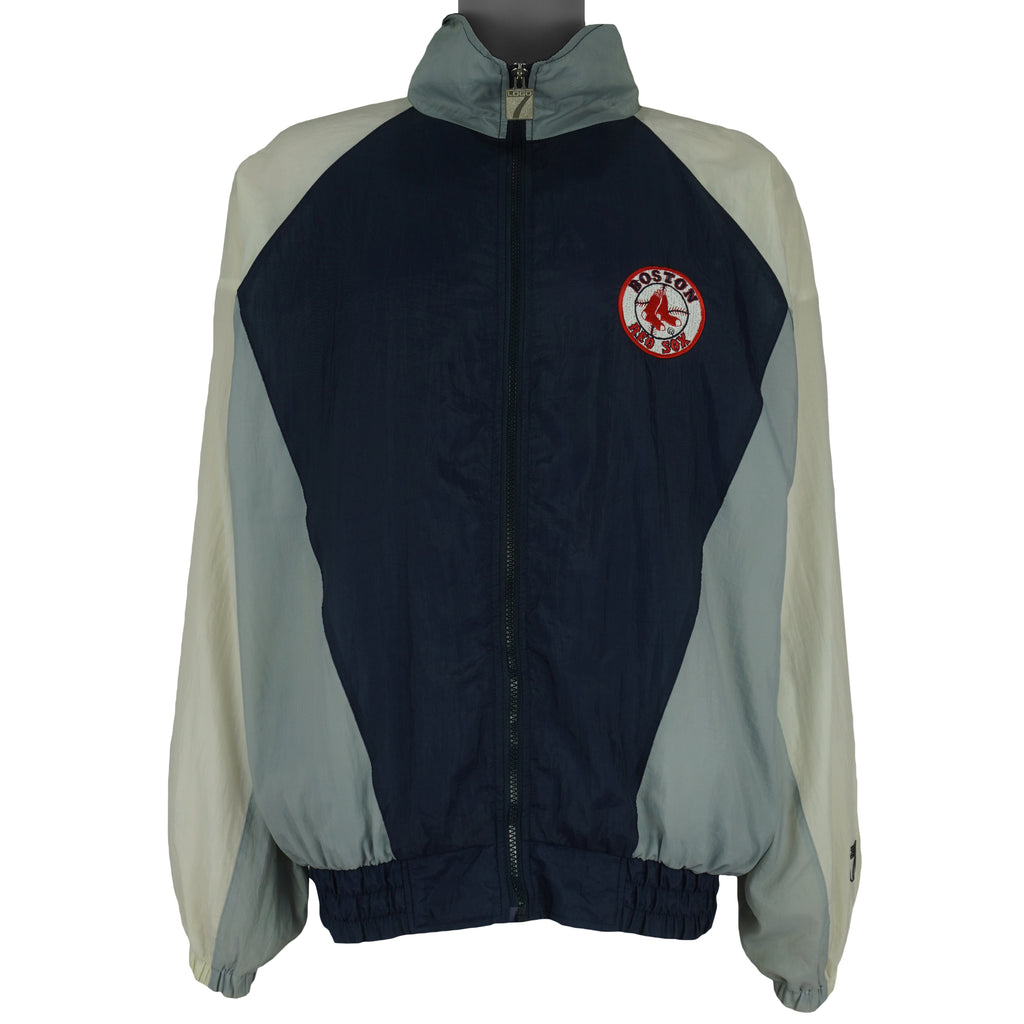 MLB (Logo 7) - Boston Red Sox Windbreaker 1990s Large Vintage Retro Baseball