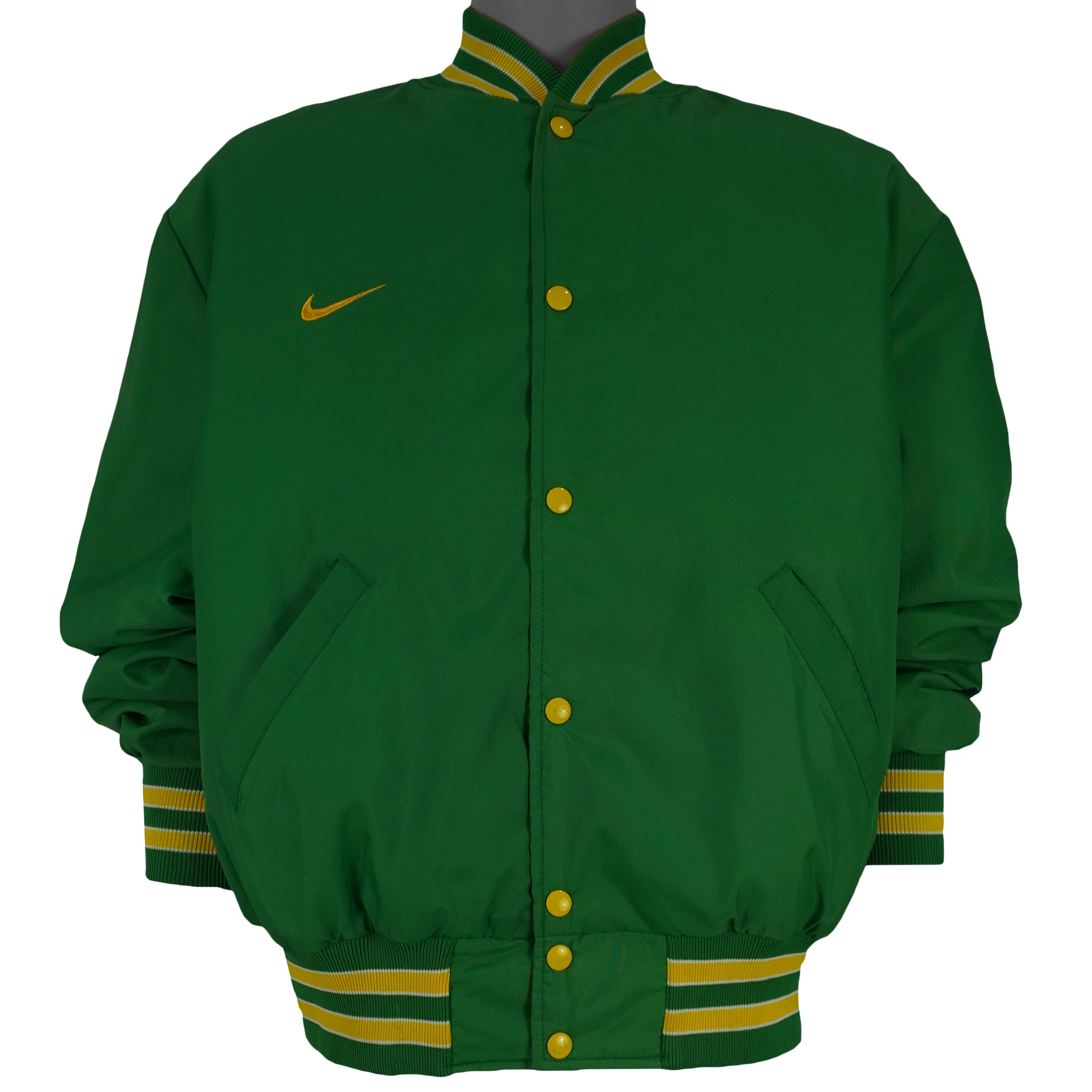 Nike - Green Embroidered Jacket 1990s Large Vintage Retro
