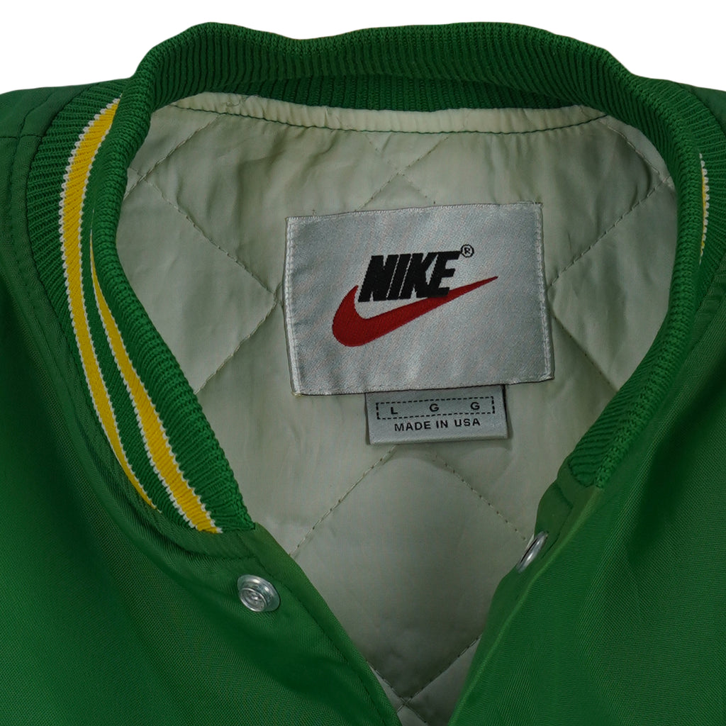 Nike - Green Embroidered Jacket 1990s Large Vintage Retro