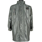 Vintage - Silver Bad Boy U.S.A. Long Jacket 1990s Medium Vintage Retro
