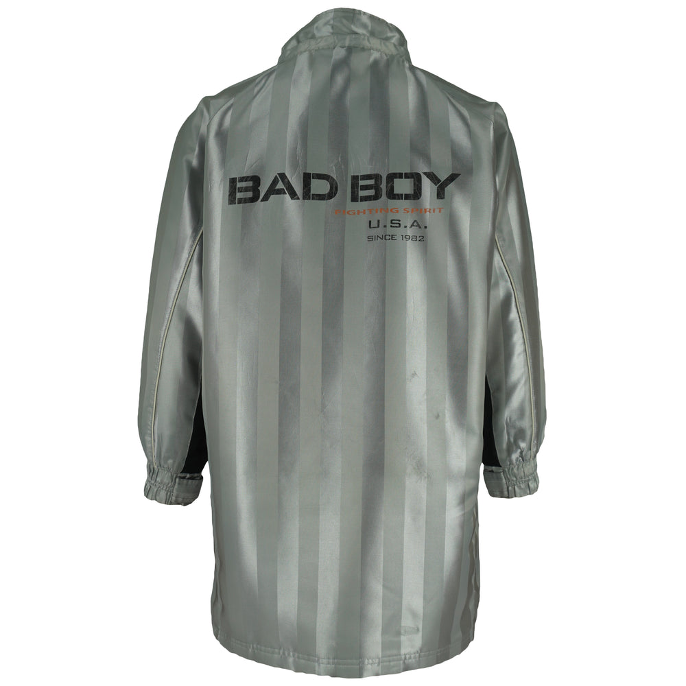 Vintage - Silver Bad Boy U.S.A. Long Jacket 1990s Medium Vintage Retro