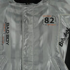 Vintage - Silver Bad Boy U.S.A. Long Jacket 1990s Medium Vintage Retro