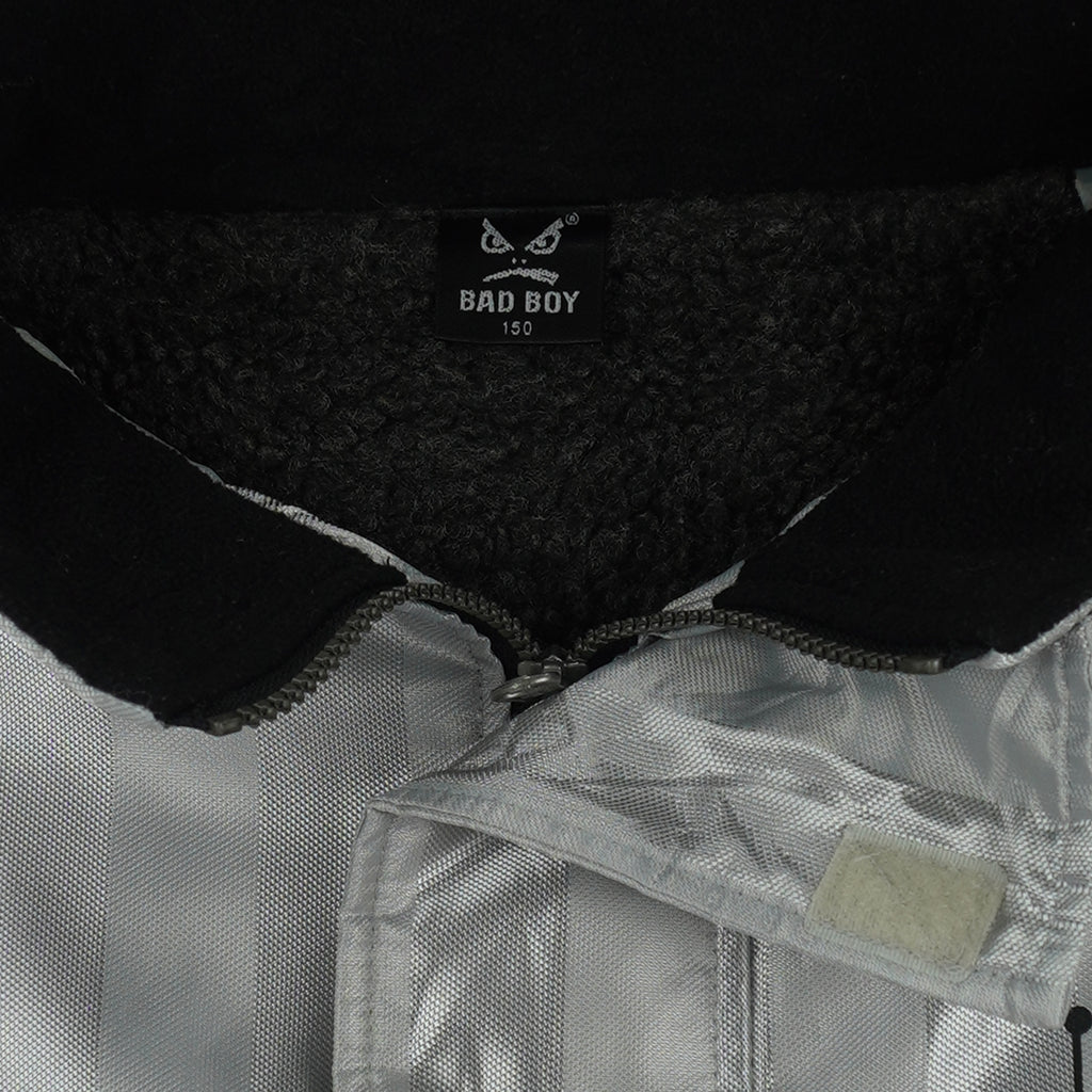 Vintage - Silver Bad Boy U.S.A. Long Jacket 1990s Medium Vintage Retro