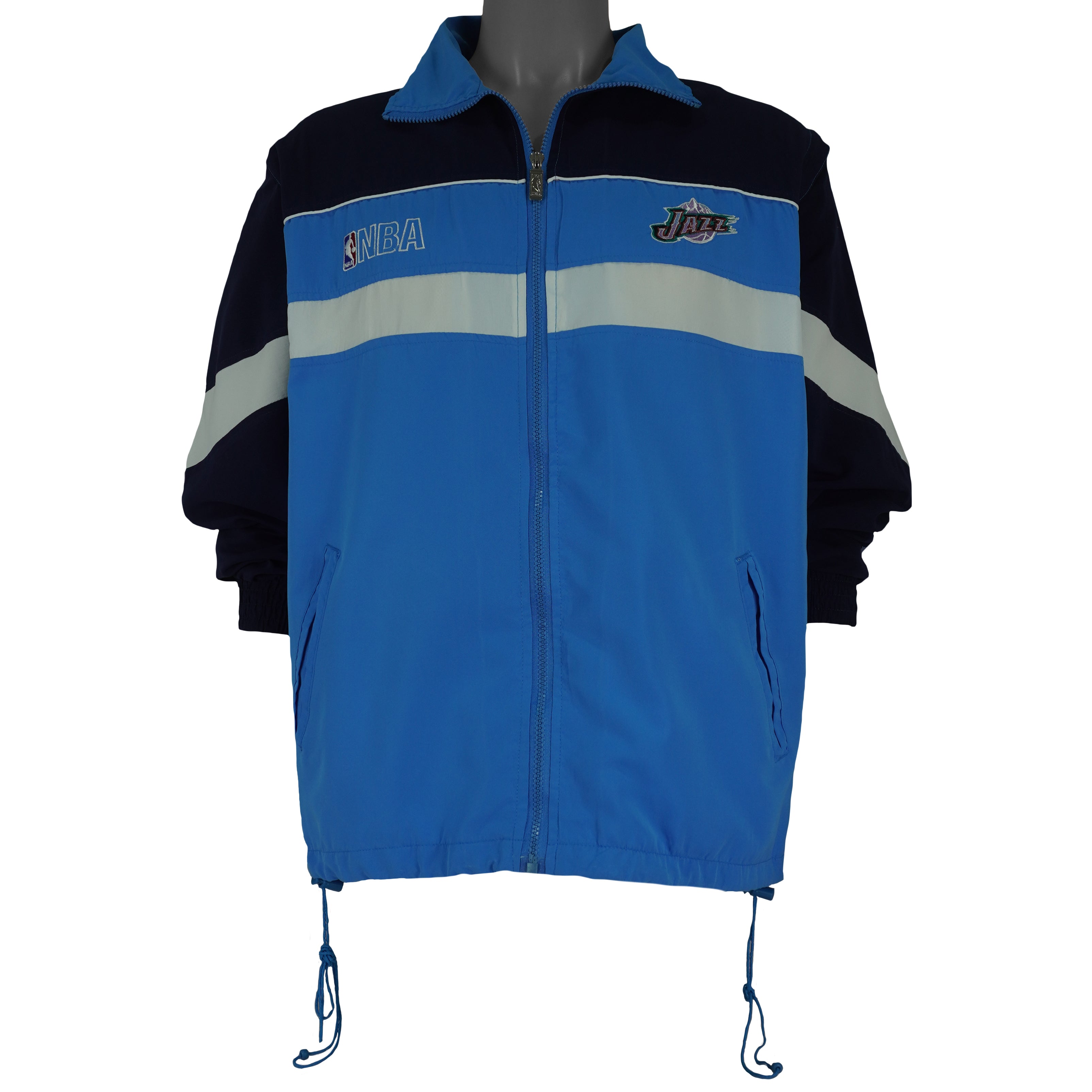 NBA - Utah Jazz Spell-Out Convertible Jacket 1990s Medium Vintage Retro Basketball