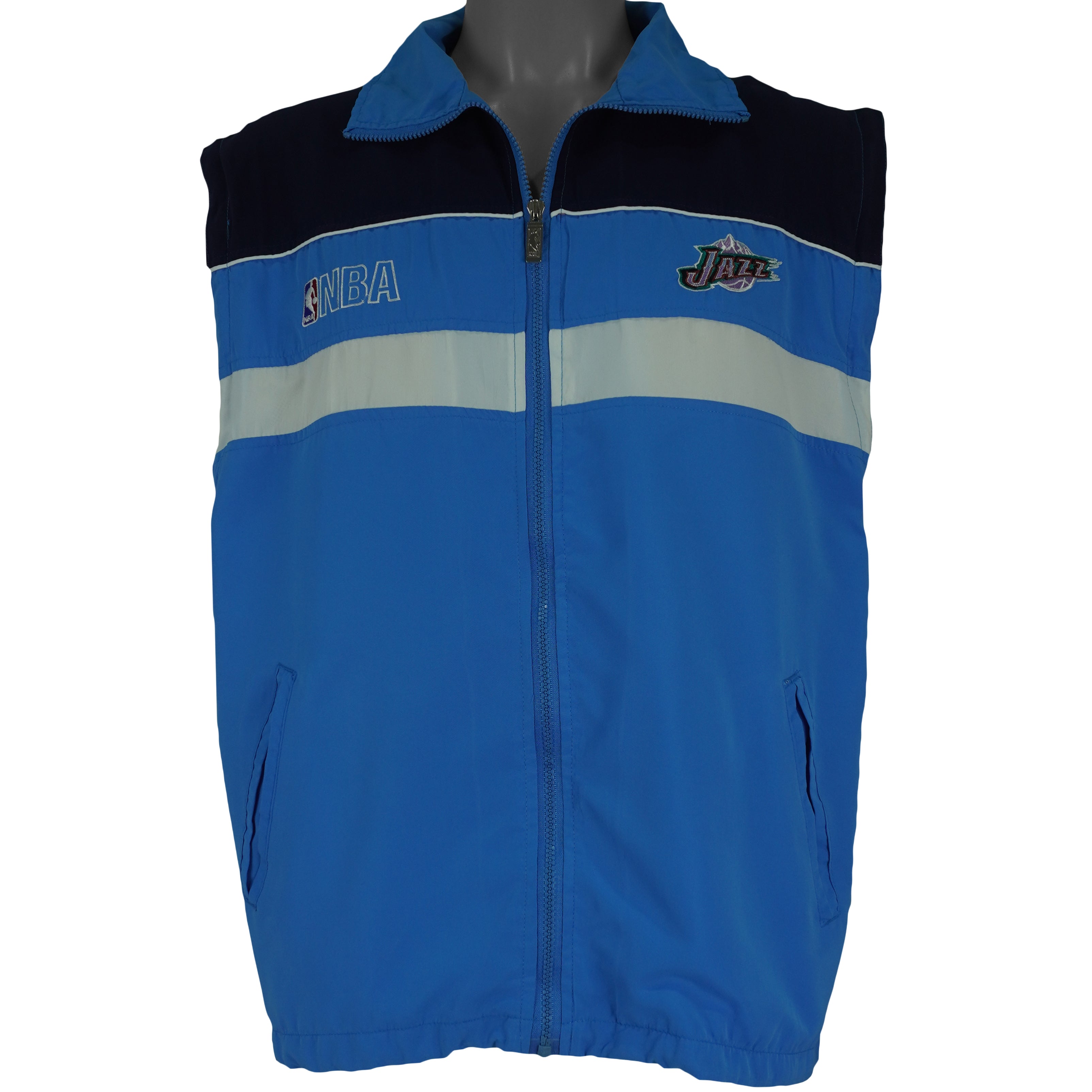 NBA - Utah Jazz Spell-Out Convertible Jacket 1990s Medium Vintage Retro Basketball