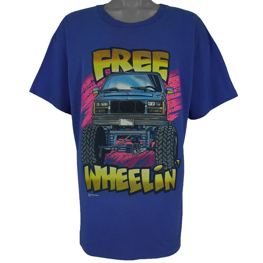 Vintage (SSI) - Free Wheelin' Monster Truck T-Shirt 1993 X-Large Vintage Retro