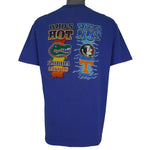 NCAA - Florida Vs Tennessee, Who's Hot, Who's Not Spell-Out T-Shirt 1990s Large Vintage Retro