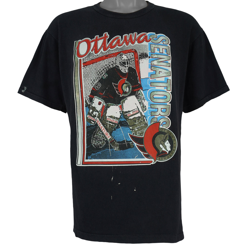 NHL (Ottawa) - Ottawa Senators, Stanley Cup T-Shirt 1990s Large Vintage Retro Hockey