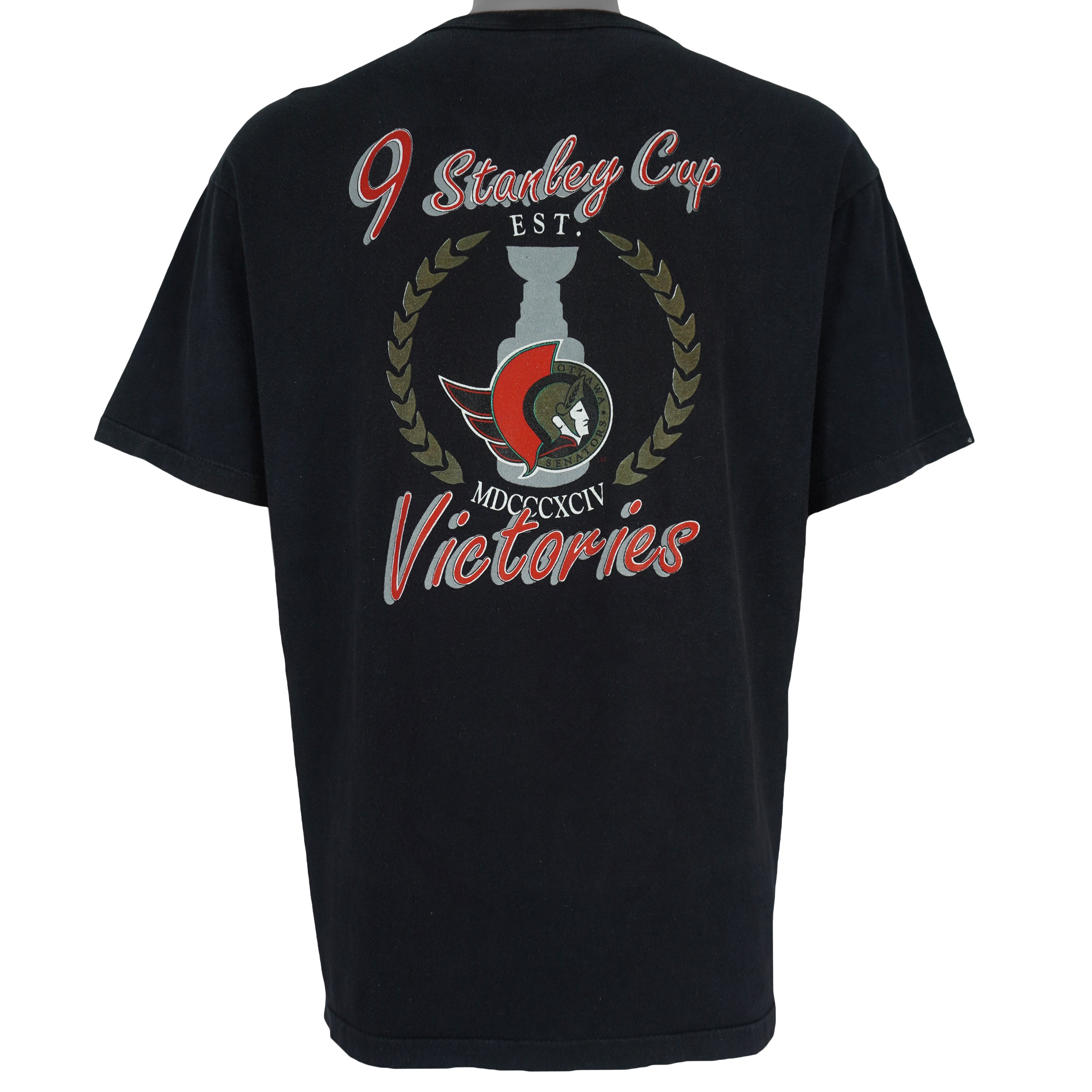NHL (Ottawa) - Ottawa Senators, Stanley Cup T-Shirt 1990s Large Vintage Retro Hockey