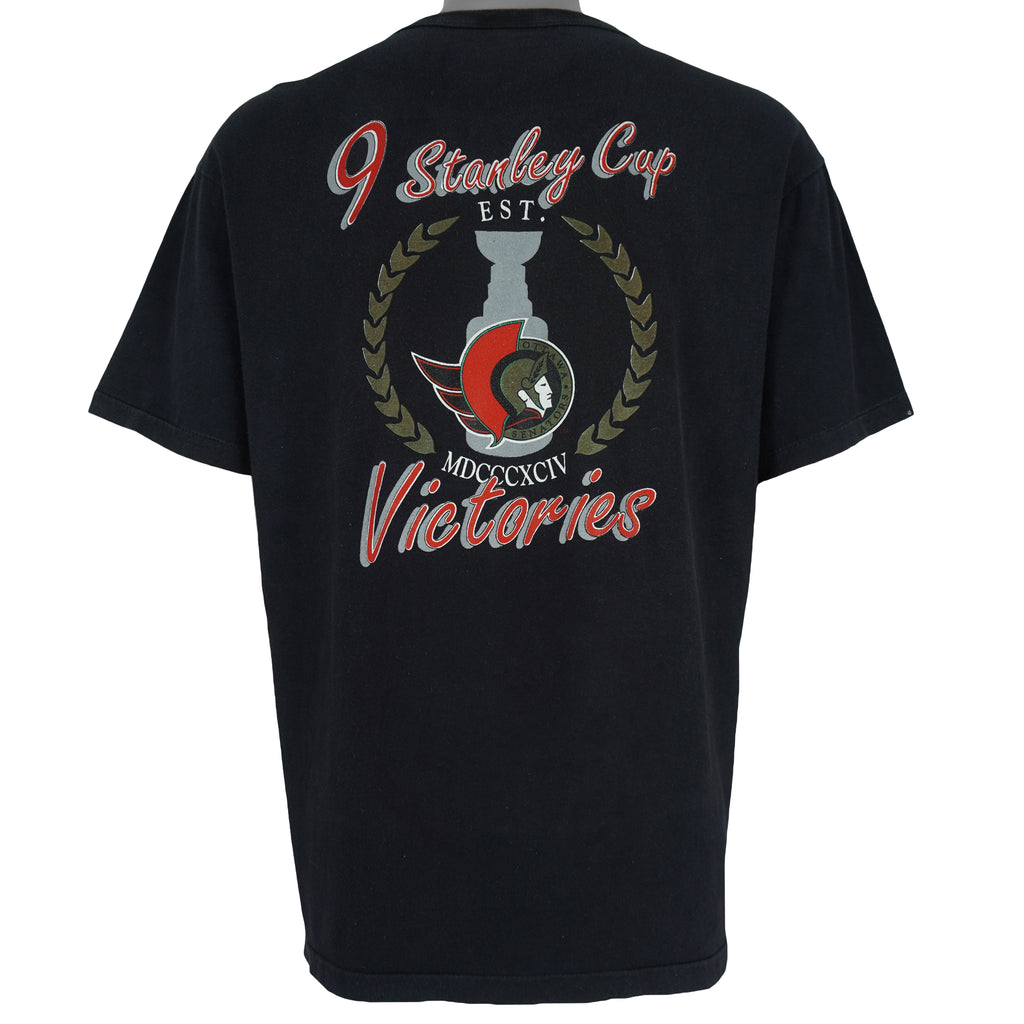 NHL (Ottawa) - Ottawa Senators, Stanley Cup T-Shirt 1990s Large Vintage Retro Hockey