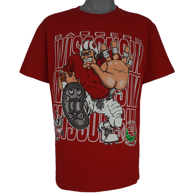 NCAA (Nutmeg) - Wisconsin Badgers Football Rose Bowl T-Shirt 1990s Large