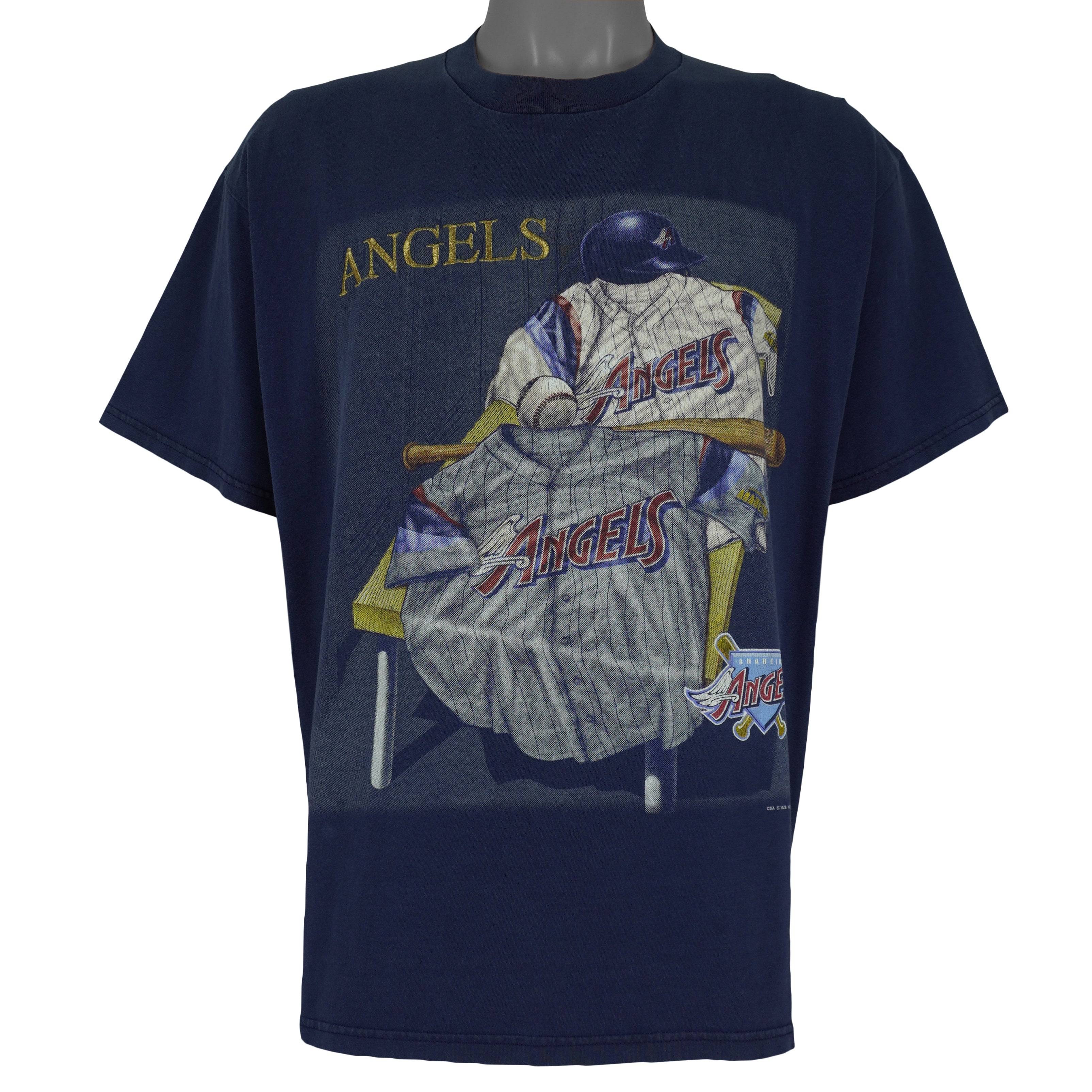 MLB (CSA) - California Angels Locker Room T-Shirt 1998 Large vintage retro baseball