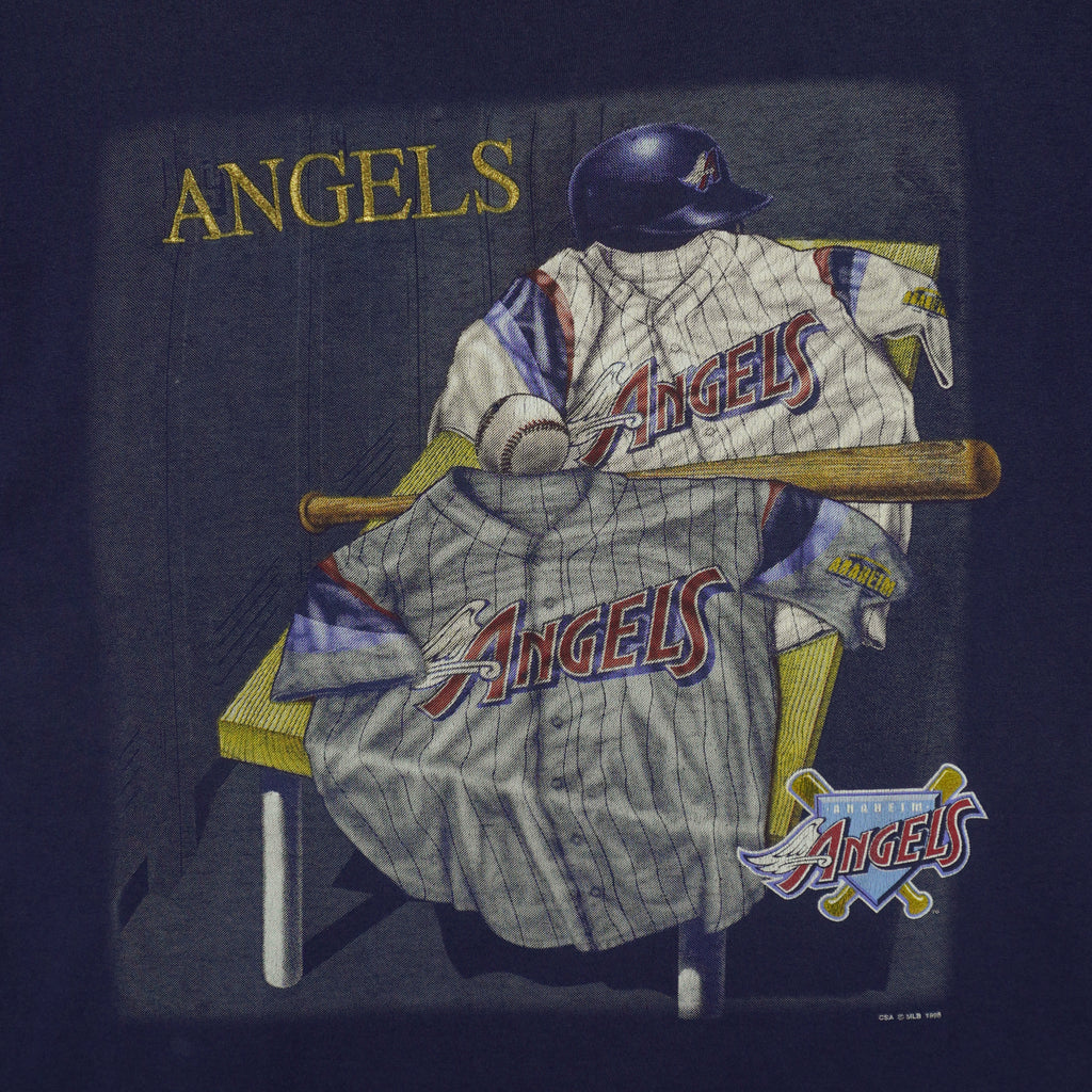 MLB (CSA) - California Angels Locker Room T-Shirt 1998 Large vintage retro baseball