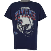 NFL (Dynasty) - Tennessee Titans Helmet T-Shirt 1990s Large Vintage Retro Football