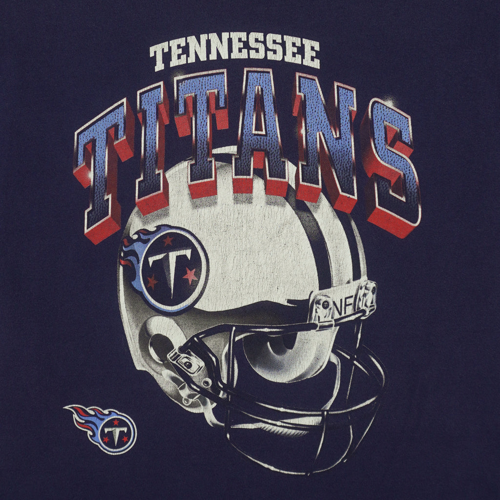 NFL (Dynasty) - Tennessee Titans Helmet T-Shirt 1990s Large Vintage Retro Football