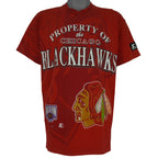 Starter - Property Of The Chicago Blackhawks T-Shirt 1990s Large Vintage Retro Hockey