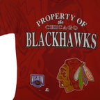 Starter - Property Of The Chicago Blackhawks T-Shirt 1990s Large Vintage Retro Hockey