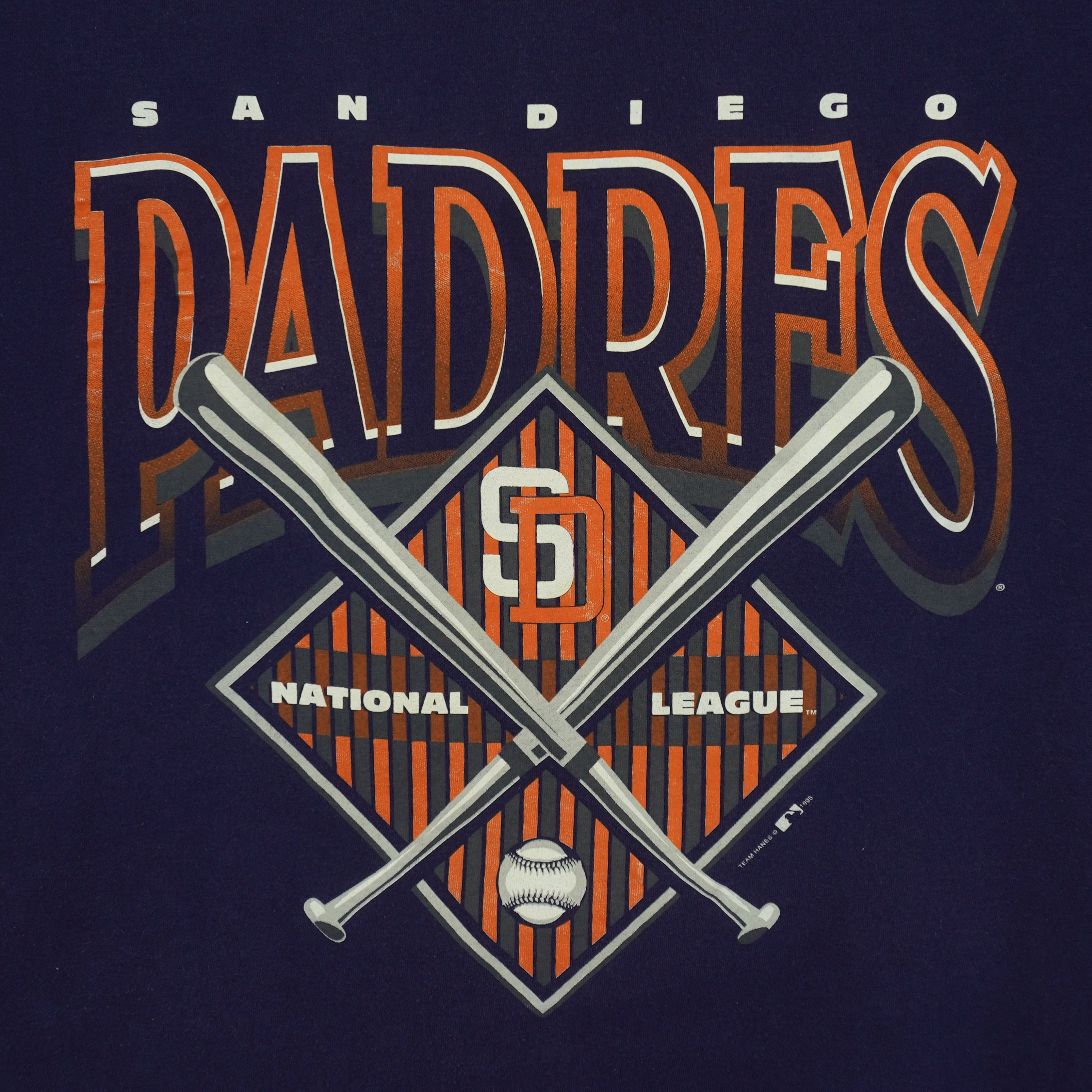MLB (Hanes) - San Diego Padres T-Shirt 1995 Large Vintage Retro Baseball