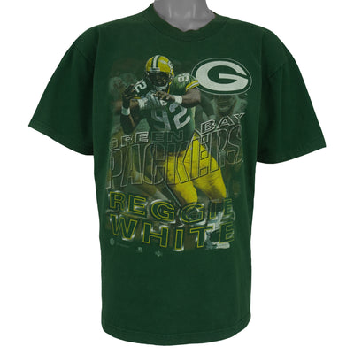 NFL (Sport Attack) - Green Bay Packers, Reggie White T-Shirt 1996 Large Vintage Retro Football