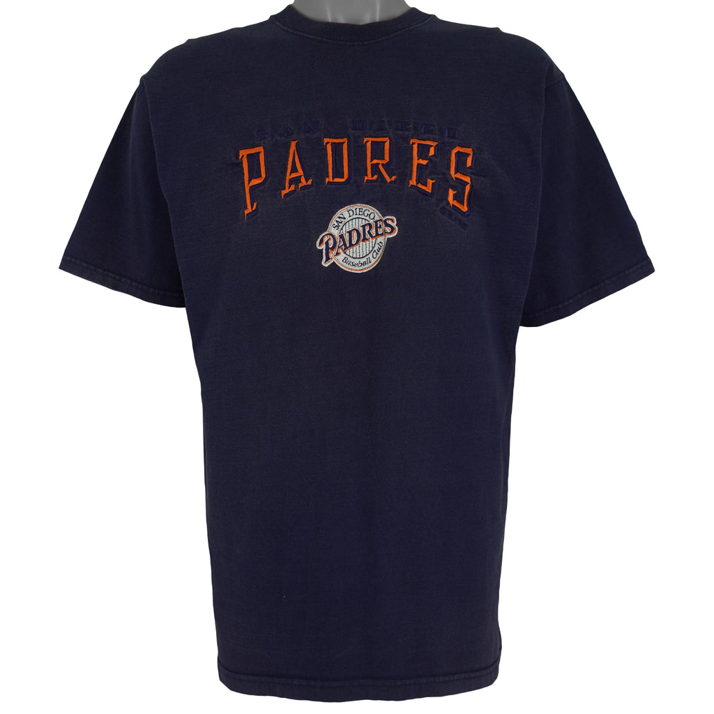 MLB (Pro Player) - San Diego Padres Embroidered T-Shirt 1998 Large Vintage Retro Baseball