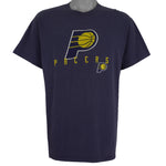 NBA (Logo Athletic) - Indiana Pacers Embroidered T-Shirt 1990s Large