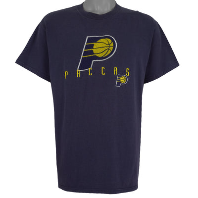 NBA (Logo Athletic) - Indiana Pacers Embroidered T-Shirt 1990s Large