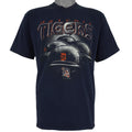 MLB (Dynasty) - Detroit Tigers Helmets T-Shirt 2002 Large Vintage Retro Baseball