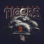 MLB (Dynasty) - Detroit Tigers Helmets T-Shirt 2002 Large Vintage Retro Baseball