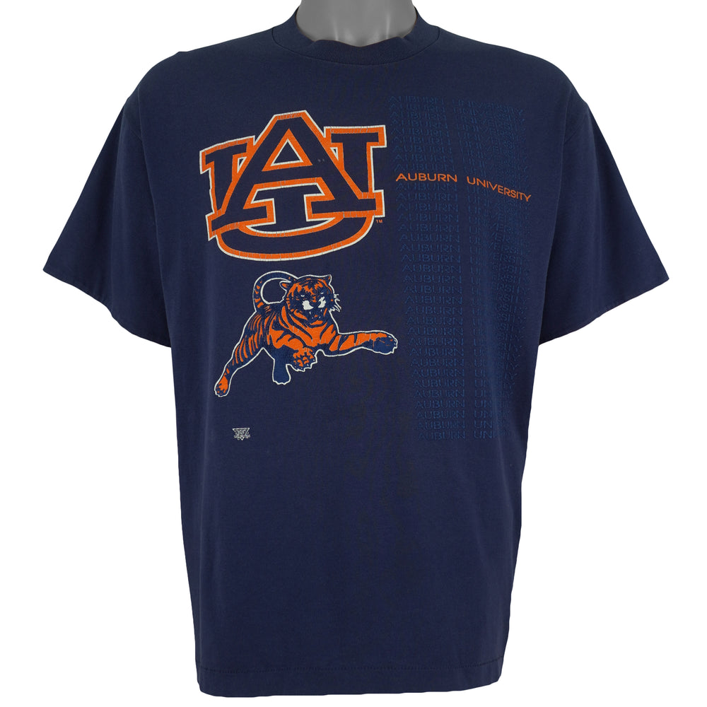 NCAA (Tee Jays) - Auburn Tigers Single Stitch T-Shirt 1990s X-Large Vintage Retro