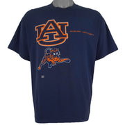 NCAA (Tee Jays) - Auburn Tigers Single Stitch T-Shirt 1990s X-Large Vintage Retro