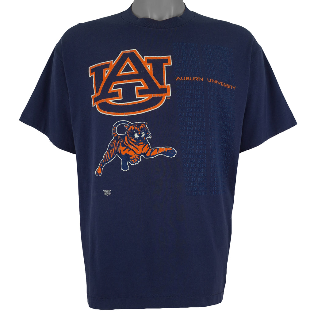 NCAA (Tee Jays) - Auburn Tigers Single Stitch T-Shirt 1990s X-Large Vintage Retro