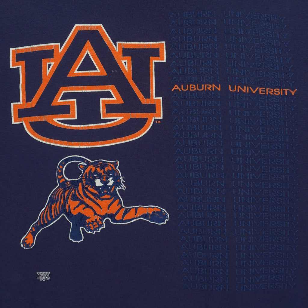 NCAA (Tee Jays) - Auburn Tigers Single Stitch T-Shirt 1990s X-Large Vintage Retro