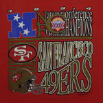NFL (Competitor) - Red San Francisco 49ers Spell-Out T-Shirt 1994 Large Vintage Retro Football