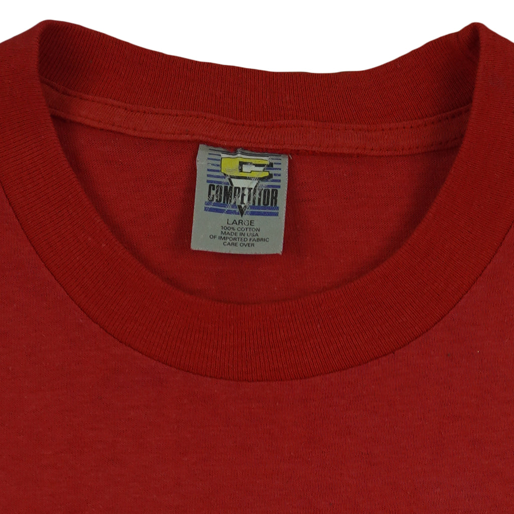 NFL (Competitor) - Red San Francisco 49ers Spell-Out T-Shirt 1994 Large Vintage Retro Football