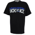 NHL (Logo 7) - Tampa Bay Lightning, Kick Ice Spell-Out T-Shirt 1992 Large Vintage Retro Hockey