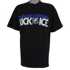 NHL (Logo 7) - Tampa Bay Lightning, Kick Ice Spell-Out T-Shirt 1992 Large Vintage Retro Hockey