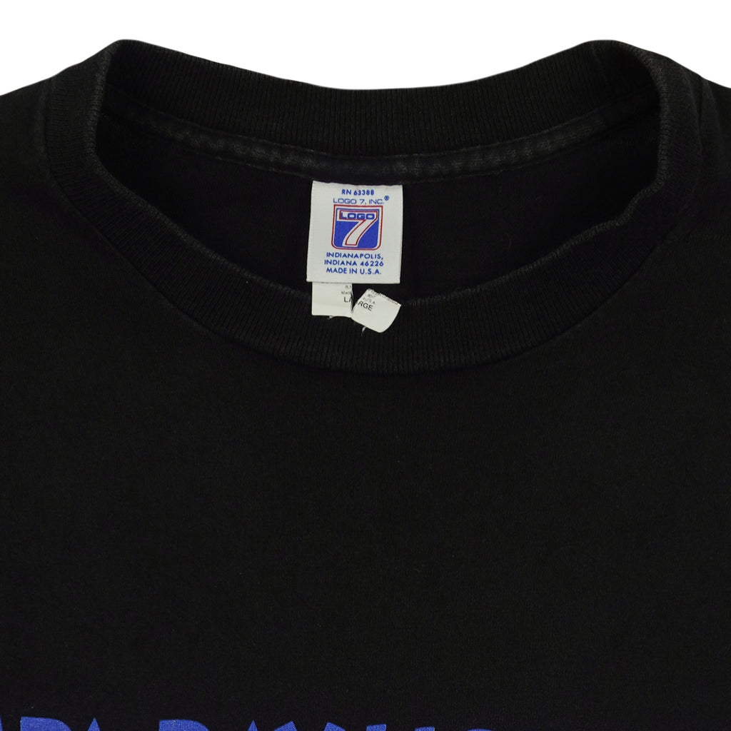 NHL (Logo 7) - Tampa Bay Lightning, Kick Ice Spell-Out T-Shirt 1992 Large Vintage Retro Hockey