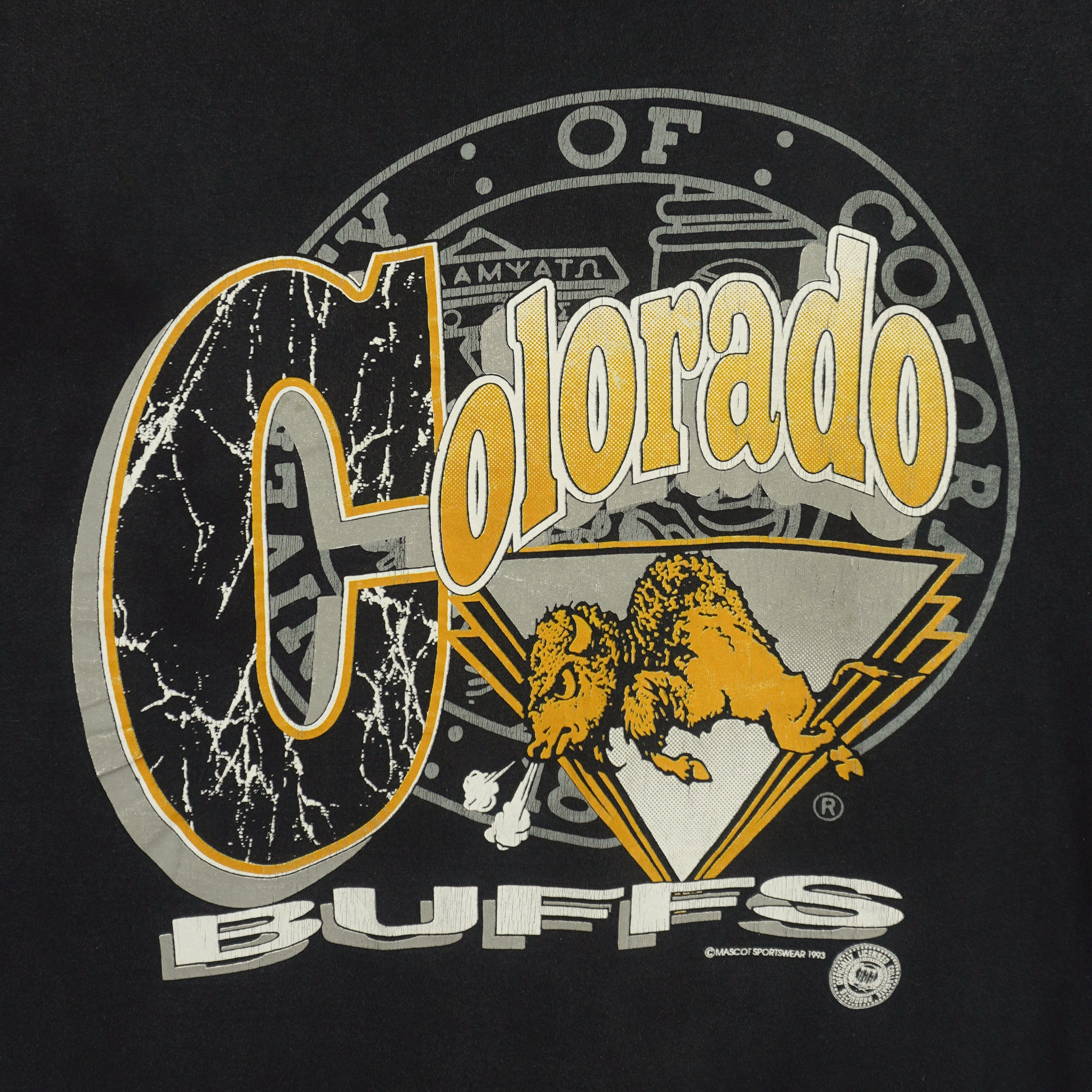 NCAA (Mascot) - Colorado Buffaloes Spell-Out T-Shirt 1993 Large Vintage Retro
